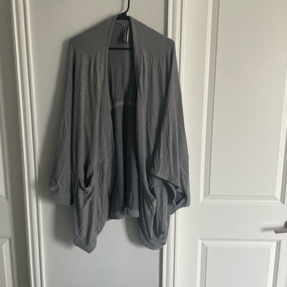 Athleta Charcoal Open Front Cardigan